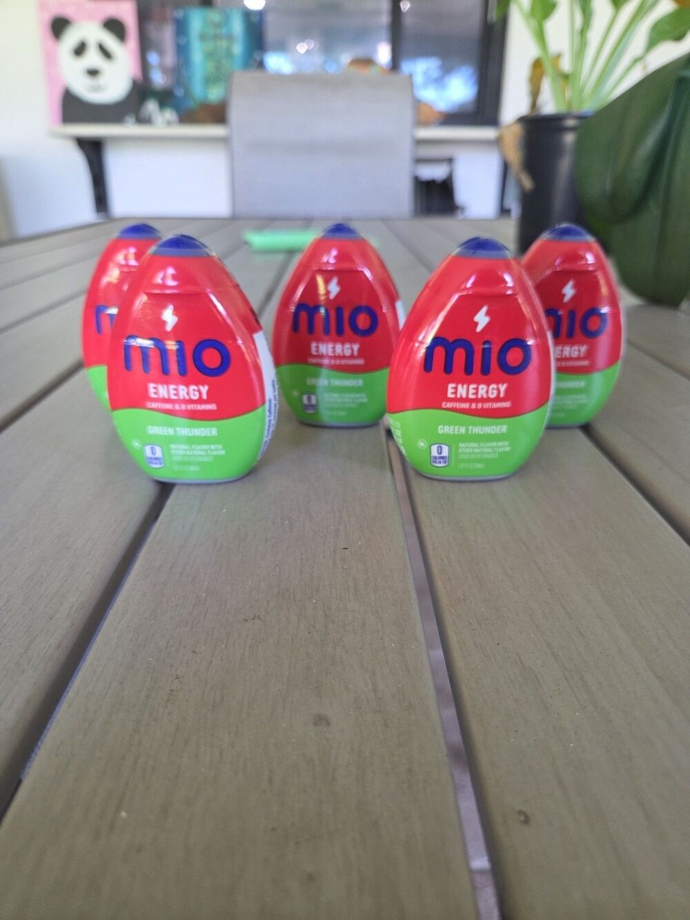 5X-MiO ENERGY GREEN THUNDER Caffeine & B Vitamins Each 1.62oz--B12